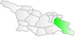 Gruzja, pooenie regionu Kachetia