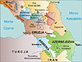 Mapa polityczna Kaukazu