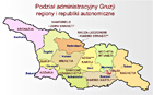 Podzia administracyjny Gruzji - regiony i republiki autonomiczne